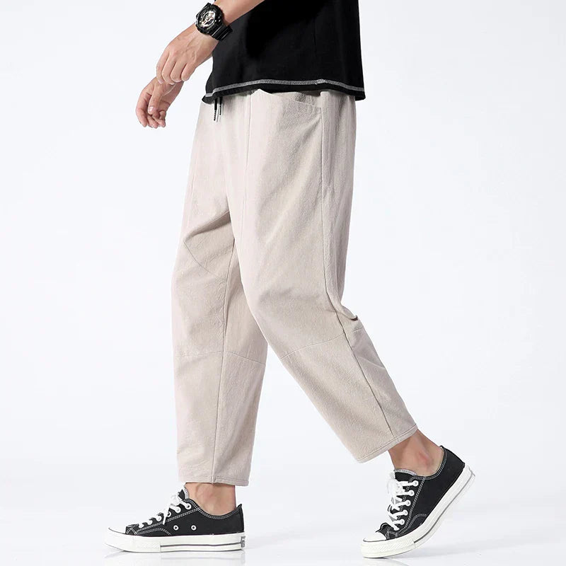 Shima Cropped Linen Pants