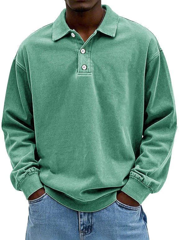 Matteo Men’s Casual Long Sleeve Polo